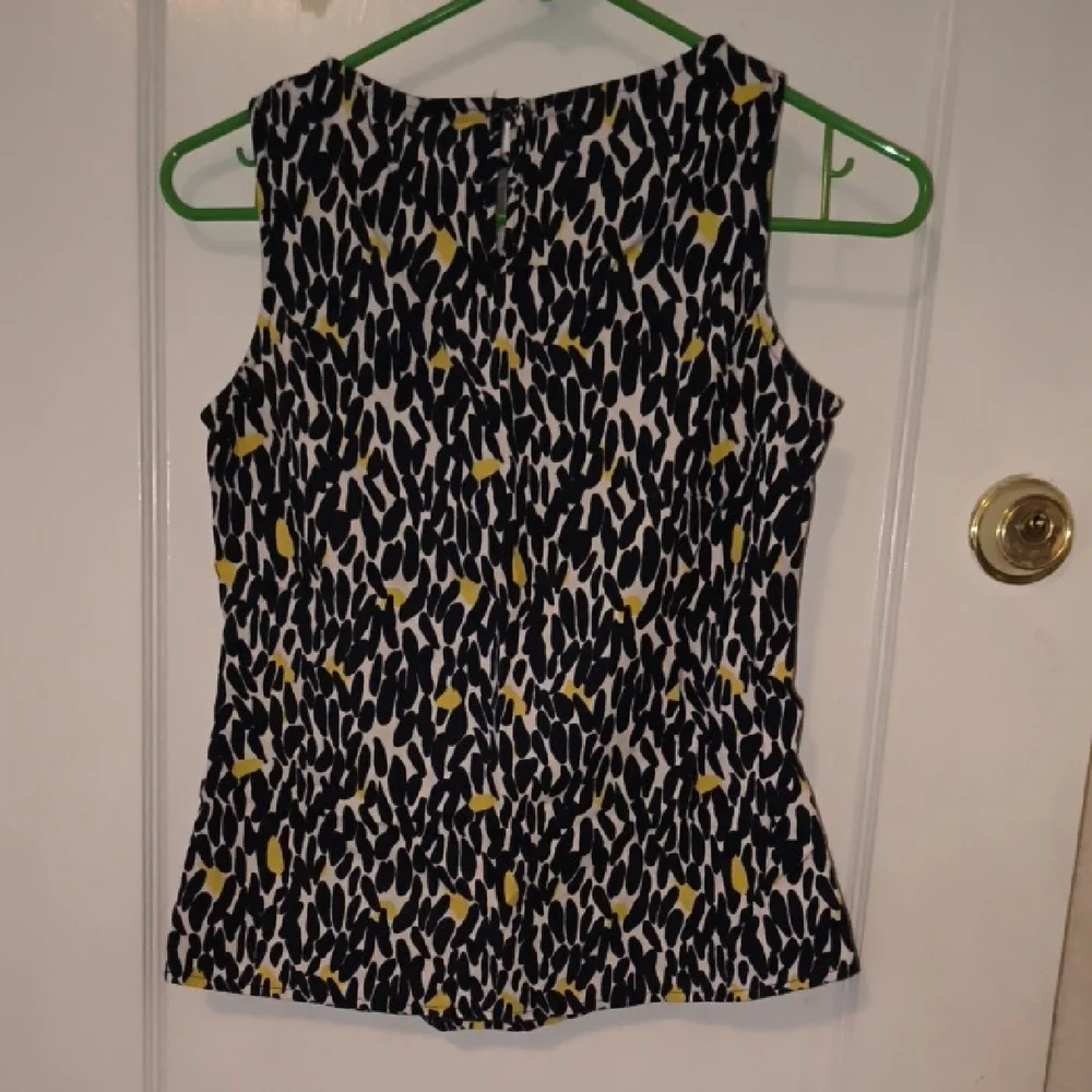 Worthington | Abstract Black and Yellow Tank Top - Picture 4 of 4